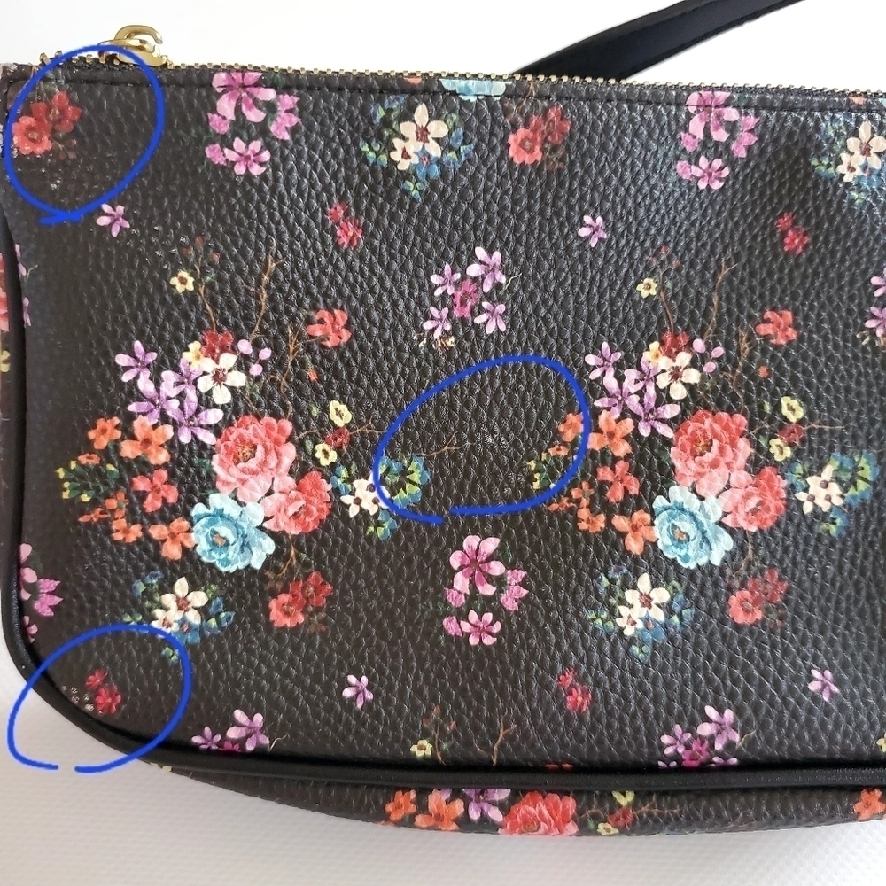 Steven Madden Small Floral Purse Black Red - Picture 12 of 13
